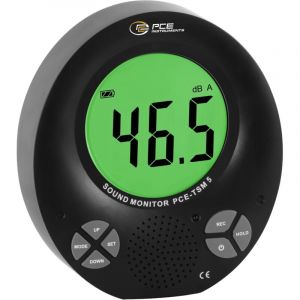 PCE Instruments Sonomètre Enregistreur de données, Écran couleur pce-tsm 5 35 - 135 dB 31.5 Hz - 8000 Hz jack mâle 3.5 mm Y514703