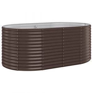 VidaXL Jardini&egrave;re de jardin Acier enduit poudre 175x100x68 cm Marron