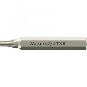 Wera 05058132001 867/0 Embouts Micro pour vis à empreinte TORX, TX 8 x 30 mm