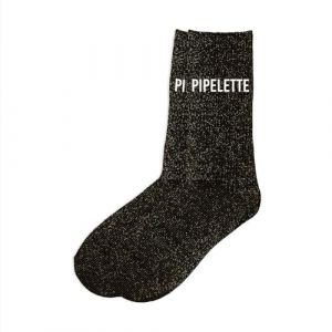 STC PAIRE DE CHAUSSETTES PAILLETTES PIPELETTE FEMME 39 Noir 39