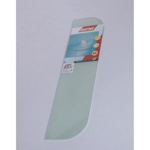 Mottez Tablette verre 2 coins arrondis 60x15cm sabl&eacute;e