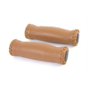 Velo grips cuir 127mm l marron paire