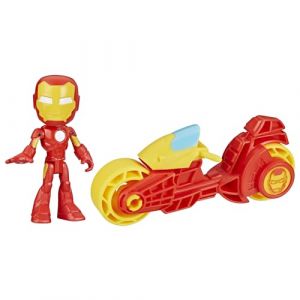 Hasbro Marvel Spidey et Ses Amis Extraordinaires, Coffret de Figurine et Moto Iron Man