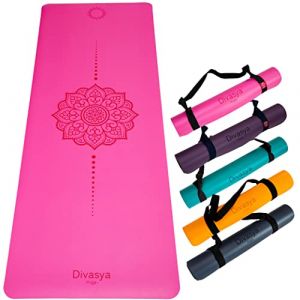DIVASYA Yogamatte aus Eco-PU & Naturkautschuk