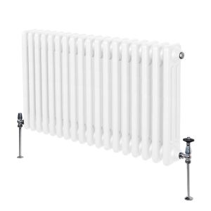 Radiateur Traditionnel &agrave; 3 Colonnes Chauffage Horizontal Blanc 600 x 832mm