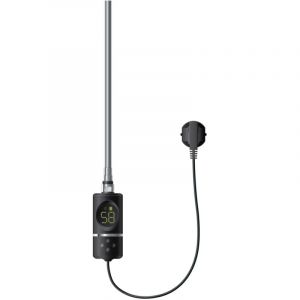 ML-Design Élément Chauffant Noir 600W avec Thermostat et Affichage Digital, Résistance Électronique, Fonction Minuterie, Régulateur de Température,