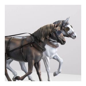 Artesania Lot de 2 chevaux en r&eacute;sine pour StageCoach - 1/12