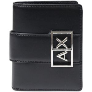 Armani Exchange Jodie, Mini Portefeuille pour Femme, Noir, Taille Unique