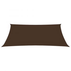 Voile toile d'ombrage parasol tissu oxford rectangulaire 2 x 4,5 m marron 02_0009622
