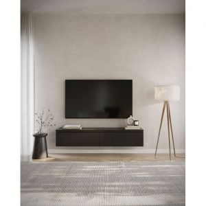 Selsey - bemmi- Meuble tv 2 portes - suspendu - 150 cm - noir