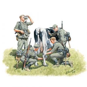 Image de Master Box Figurines 2ème Guerre Mondiale : Collecte de lait : Front Ouest 1940