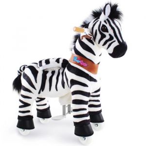 PonyCycle Mod&egrave;le U Monter &agrave; cheval Animal qui marche Zebra &agrave; roues avec frein et son pour 3 &agrave; 5 ans petit Ux368