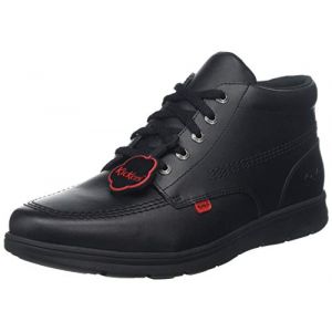 Kickers Kelland Hi Lace Up, Bottes en Cuir. Mixte, Noir Noir Noir, 42 EU