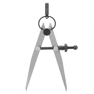 4 s Compas Menuisier, Compas en cuir ajustables Creaser à aile de séparation en acier verrouillable Outil de diviseur de ligne rotative Leat rcraft DIY