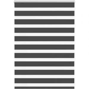 Image de VidaXL Store zèbre noir 95x100 cm largeur du tissu 90,9 cm polyester