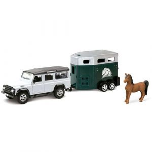 Imagin - Land Rover Defender 1:32 métal avec van et cheval