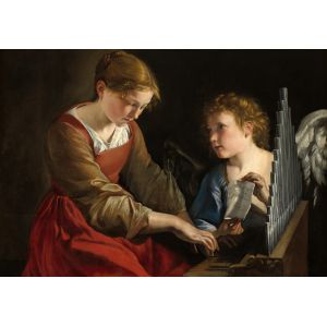Image de Grafika Orazio Gentileschi et Giovanni Lanfranco : Sainte Cecilia et un Ange, 1617/1618