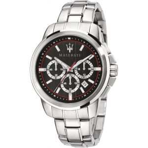 Maserati Montre pour Homme, Collection Successo, avec Mouvement &agrave; Quartz et Fonction chronographe, en Acier - R8873621009