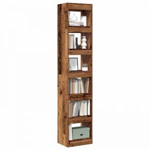 VidaXL Bibliothèque/Cloison de séparation vieux bois 40x30x198 cm