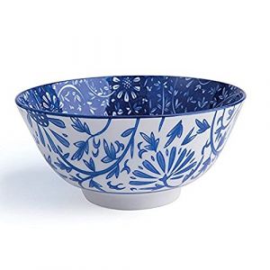 Excelsa Bol Oriental en Porcelaine 16 cm Fiori Blu