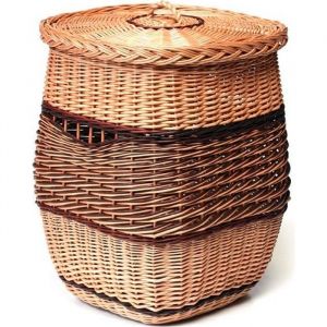 Panier &agrave; linge en osier,corbeille &agrave; linge