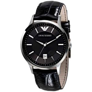 Emporio Armani AR2411 - Montre pour homme avec bracelet en cuir