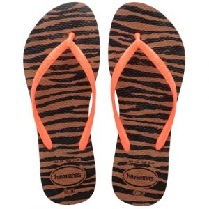 Havaianas Diapositives Slim Animals EU 37-38 Rust / Orange