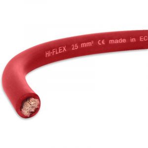 Oc-Pro Cable electrique extra souple batterie soudage rouge 25 mm2 - 5 metres