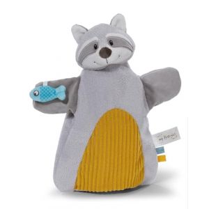 Image de Nici Doudou 2 en 1 ours marionnette raton laveur &agrave; main