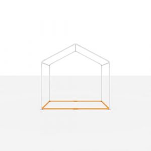 Intent24 Cadre de sol universel 3x6 m pour tentes de réception, pavillons et barnum