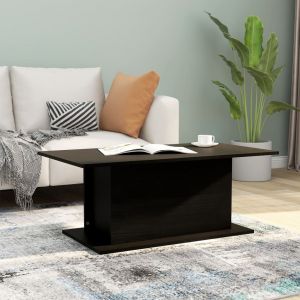 VidaXL Table basse Noir 102x55,5x40 cm Aggloméré