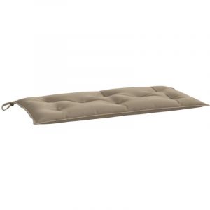 VidaXL Coussin de banc de jardin taupe 110x50x7 cm tissu oxford