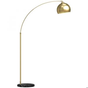 Homcom Lampadaire - Métal - 115x30x180cm - doré