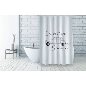 Image de MSV Rideau de douche en polyester Deudeuche 180x200cm