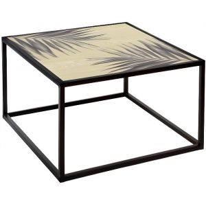 Atmosphera Table basse carrée Noire -Slow Time- en fer