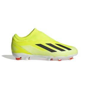 Adidas Chaussure sans lacets X Crazyfast League Terrain souple - Team Solar Yellow 2 / Core Black / Cloud White, Team Solar Yellow 2 / Core Black / Cloud White - Taille 36 2/3