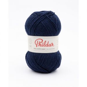 Pelote De Laine &Agrave; Tricoter Super Baby - 25gr - Phildar - Certifi&eacute; Oeko-Tex Bleu Marine