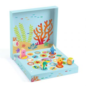 Djeco JEUX EDUCATIFS BOIS -Ludo Sea - 4 jeux