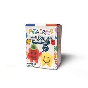 Patacreer - Kit &agrave; fabriquer MmeBONHEUR & MrCOSTAUD en p&acirc;te &agrave; modeler