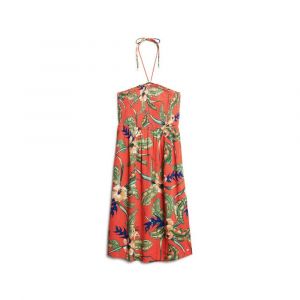 Superdry Robe de plage mi-longue smockée femme