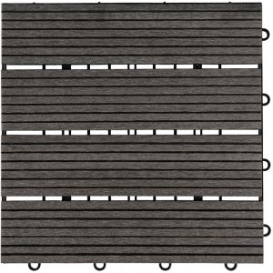 Home Deluxe - Carreaux en bois wpc bavaro Couleur : Anthracite, Quantité : 1 m²