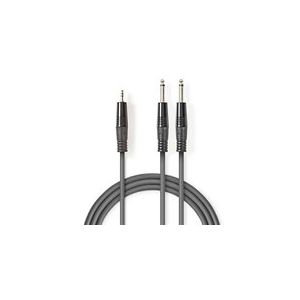 Nedis Câble Audio Stéréo 2xJack 6.5 mm mâles vers Jack 3.5 mm mâle - 3m
