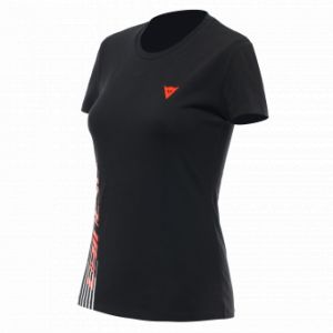 Dainese T-Shirts Logo Lady Black Fluo Red