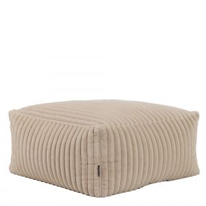 Icon Pouf modulable imitation fourrure côtelée beige