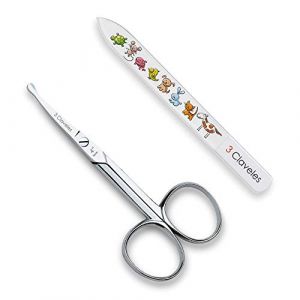 3 Claveles Kit manucure bébé ciseaux ongles + lime à ongles Ciseaux à ongles en acier carbone de 10 cm lime à ongles de 9 cm
