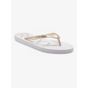 Roxy Femme Viva Sparkle Sandale, Blanc/Champagne, 39 EU