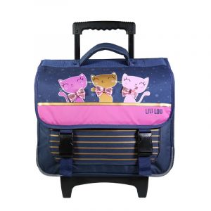 Bagtrotter cartable à roulettes 38 cm lili lou bleu