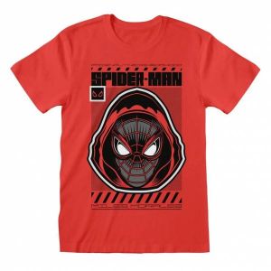 Spider-Man Miles Morales, araignée à capuche de Marvel Comics Hommes T-shirt SMM05554TSC