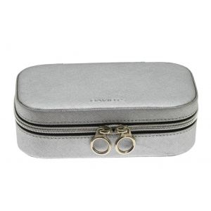 Davidt's Davidts - Coffret à bijoux rectangle Zip'n go - argent - 11112
