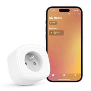 Meross Prise Connect&eacute;e WiFi, Prise Intelligente avec Commande Vocale, Contr&ocirc;le &agrave; Distance et Fonction de Temps, Fonctionne avec Alexa, Apple HomeKit et Google Home